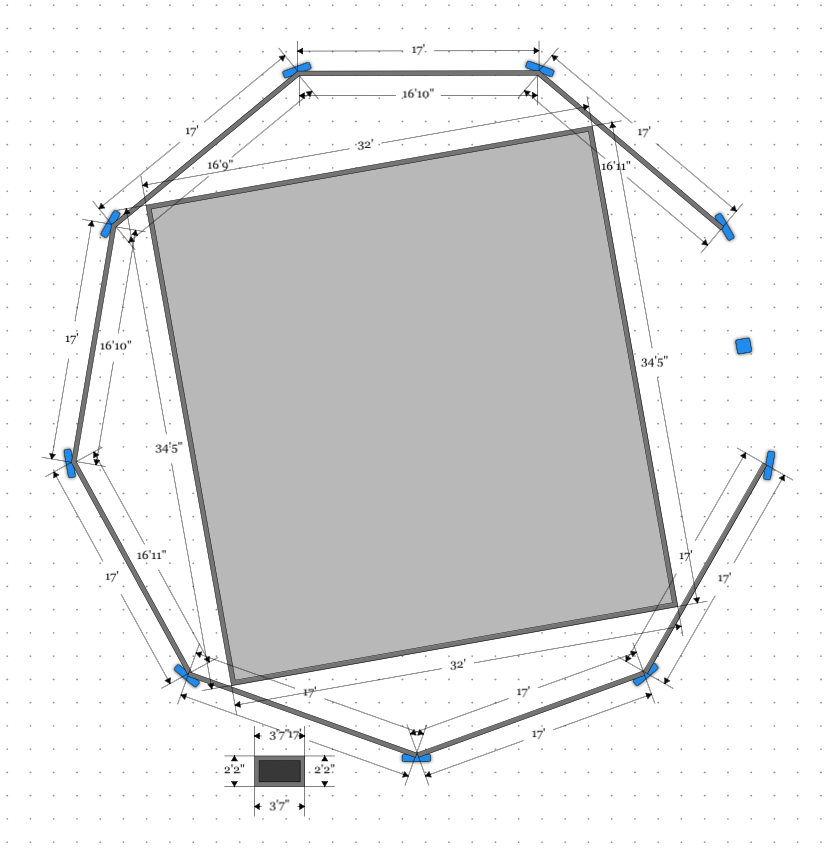 Labyrinth frame dimensions