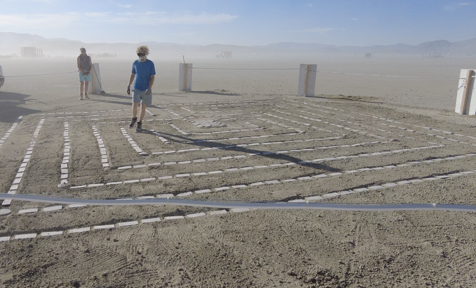 Labyrinth being built